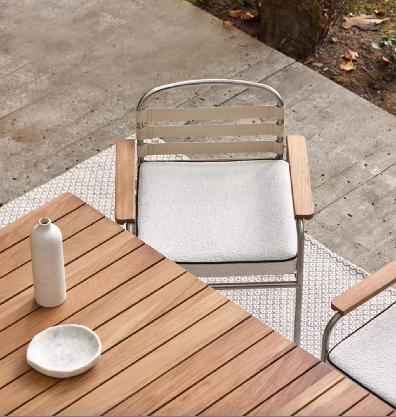 Luxury Morden Wooden Garden Terrace 6-Seater Dinning Table & Chairs set