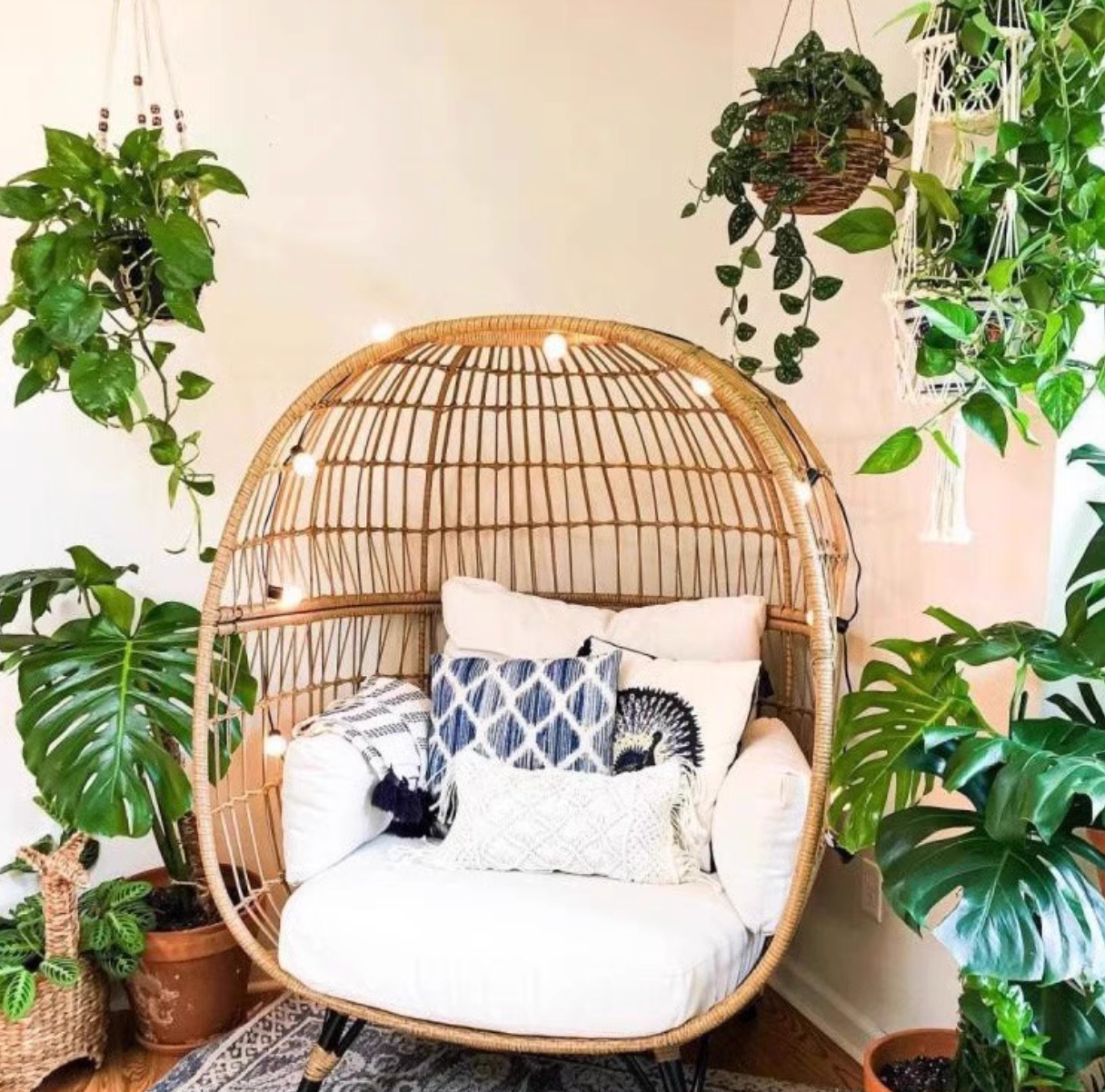 1-Seater Outdoor Nest Shape High Back Sofa