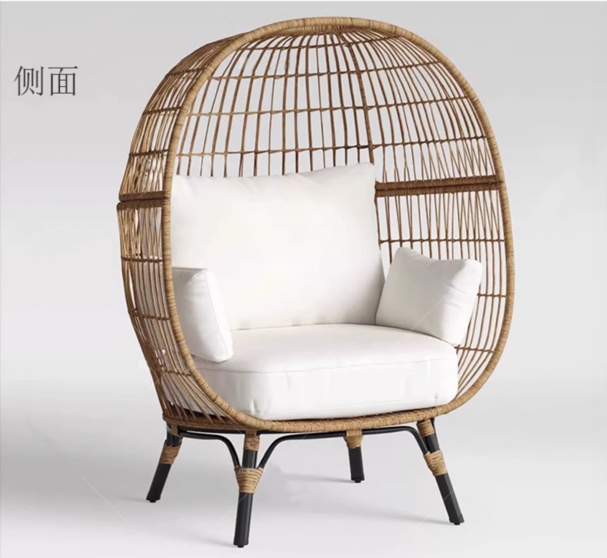 1-Seater Outdoor Nest Shape High Back Sofa