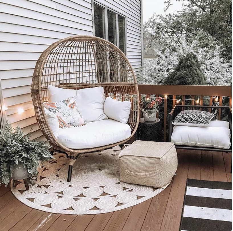 1-Seater Outdoor Nest Shape High Back Sofa