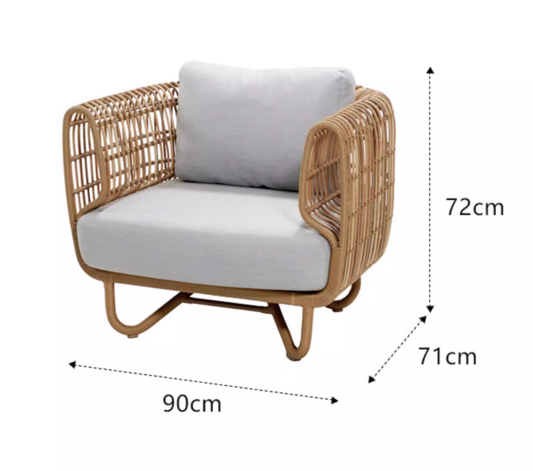 Ourdoor Rattan Wave Sofa for Garden or Terrace Sofa set