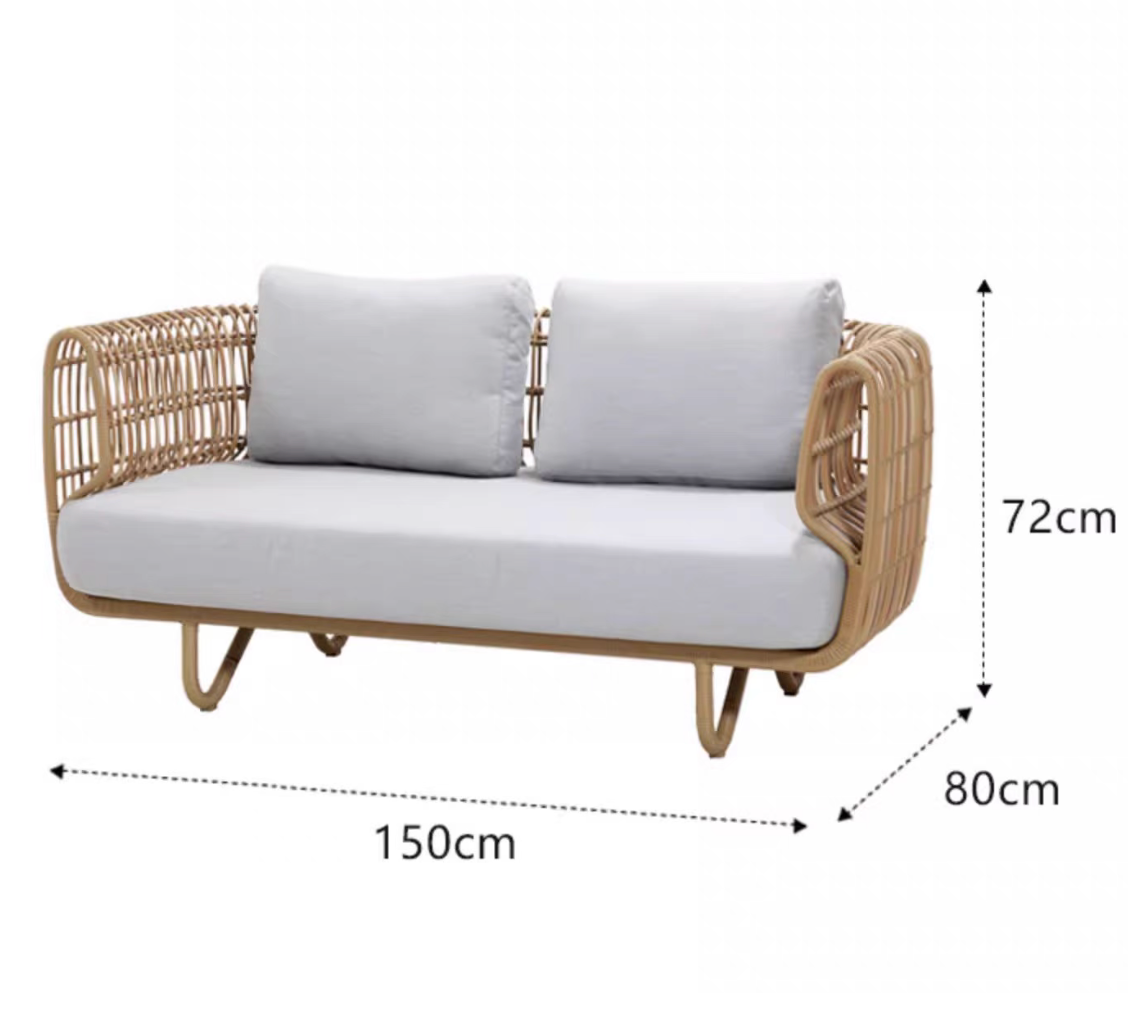 Ourdoor Rattan Wave Sofa for Garden or Terrace Sofa set