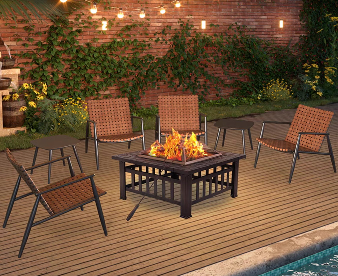 CAMDEN 4-Seater Garden Balcony Table and Chairs Set