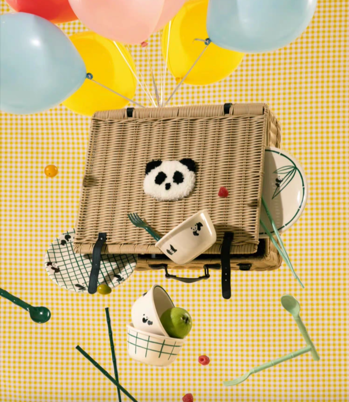 Panda Picnic Basket Hamper - 4 person