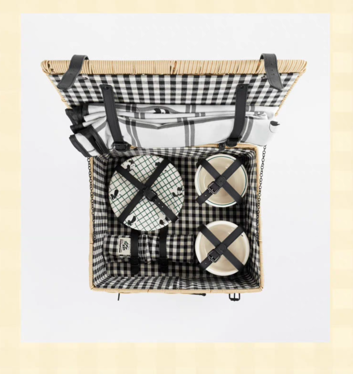 Panda Picnic Basket Hamper - 4 person