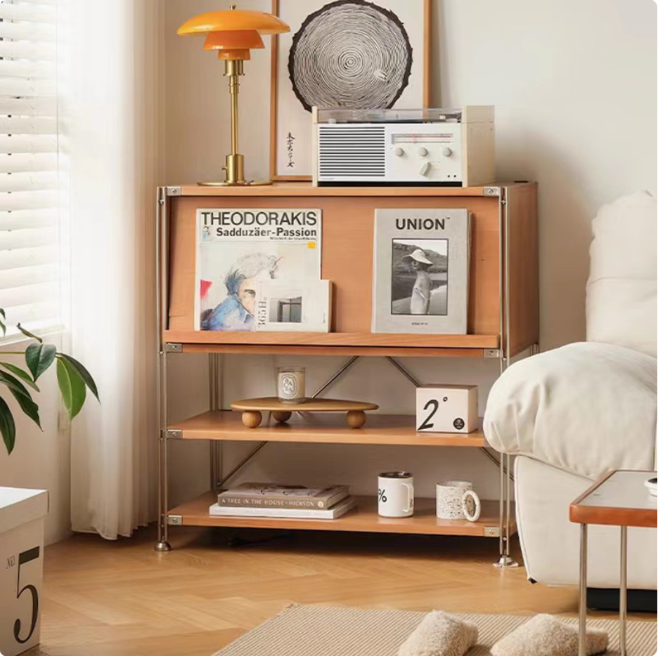 SJLMZ Pine Wood Sideboard for Books