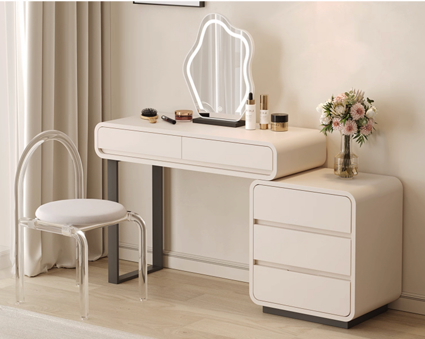 Solid wood Morden Dressing Tables with Chair