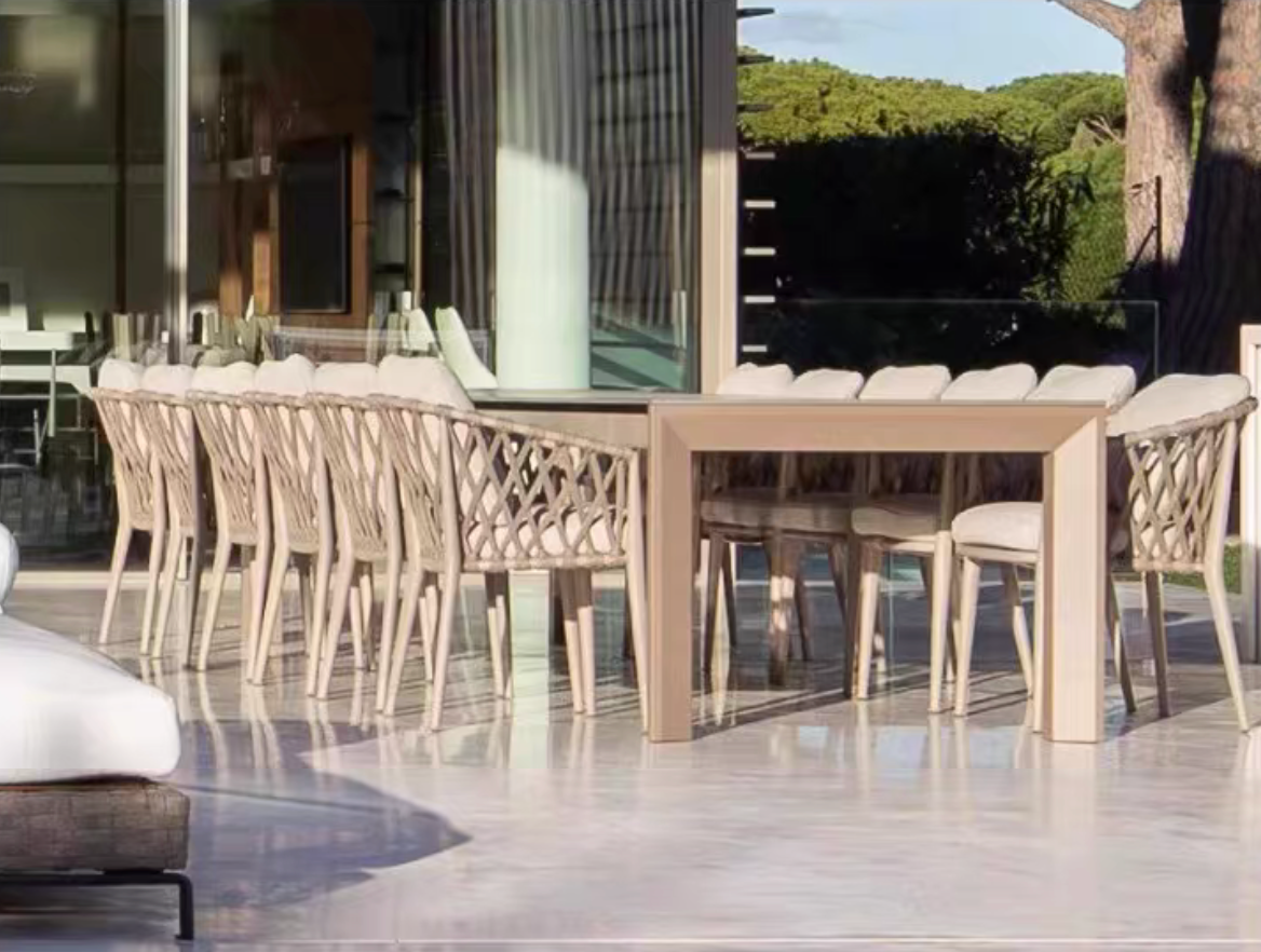 Teak Wood 6-Seater Garden Dining Set