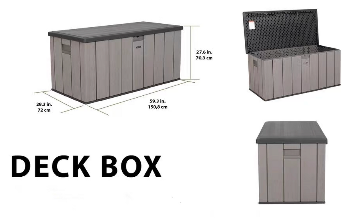 Lifetime Garden Plastic Storage Shed Lockable Light Brown