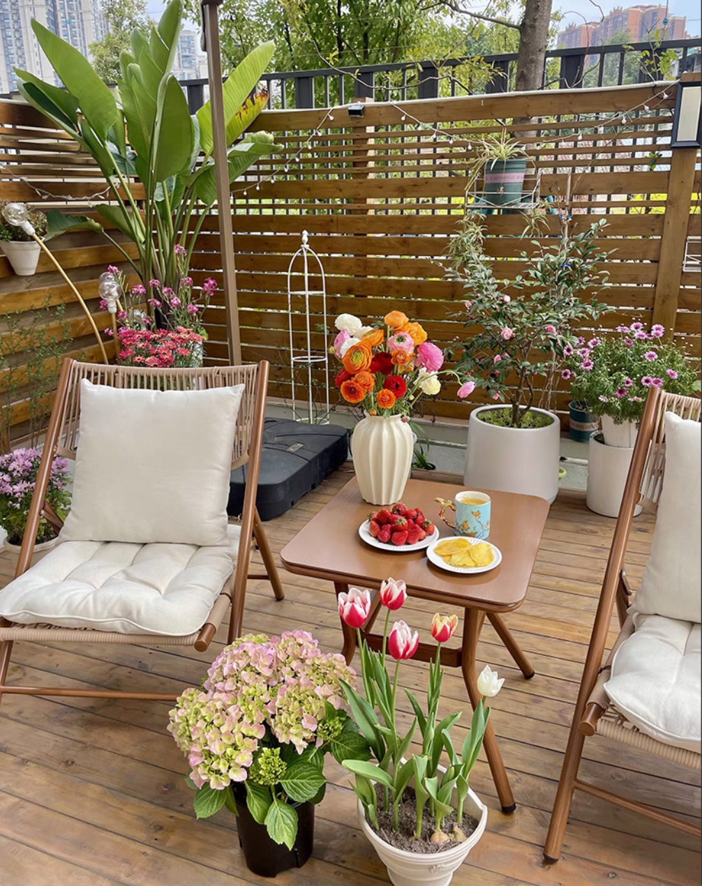 Outdoor Garden Bistro Foldable - Table & Chairs set
