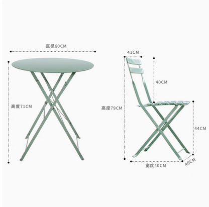 Metal Garden Foldable Table & Chairs set