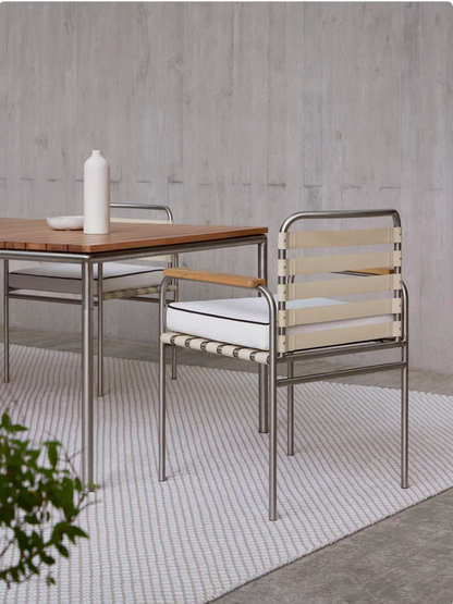 Luxury Morden Wooden Garden Terrace 6-Seater Dinning Table & Chairs set