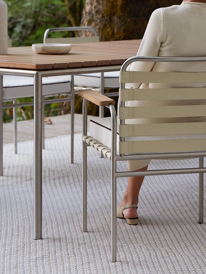 Luxury Morden Wooden Garden Terrace 6-Seater Dinning Table & Chairs set