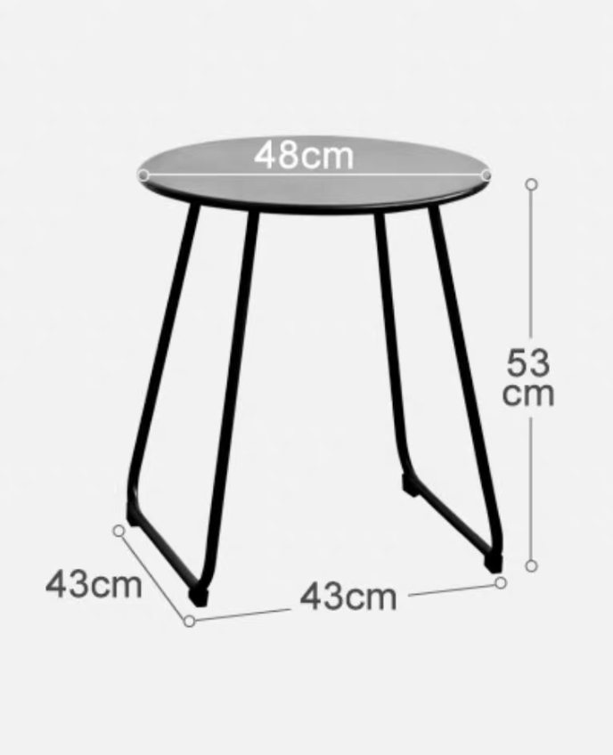 Outdoor 2-Seater Balcony Garden Side Table and Chairs with Armrest Set