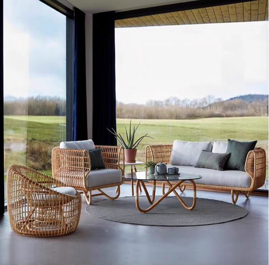 Ourdoor Rattan Wave Sofa for Garden or Terrace Sofa set