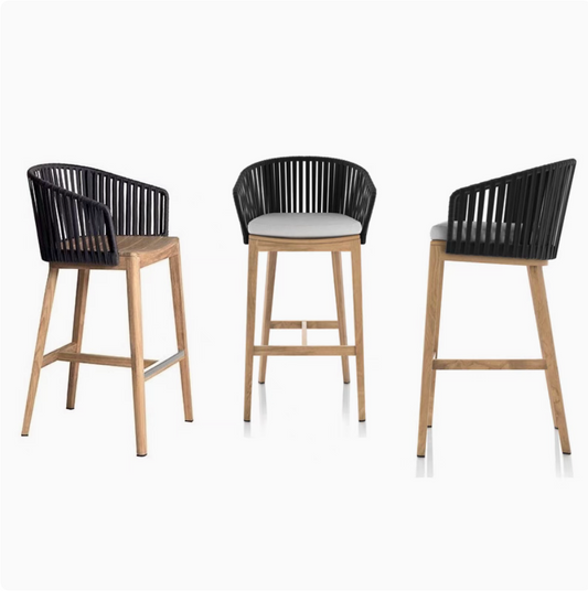 Luxury Garden Bar Stool - teak wood