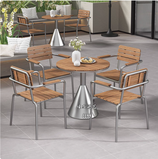 Industry Style - Outdoor Metal Table & Chairs Set