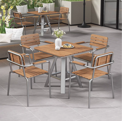 Industry Style - Outdoor Metal Table & Chairs Set