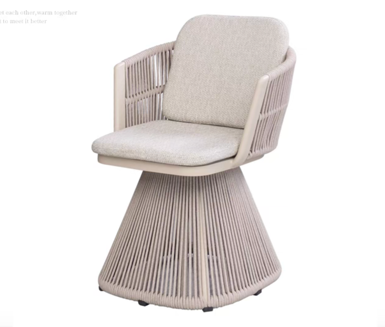 Elegant Garden or Terrace Rope Waving Chair