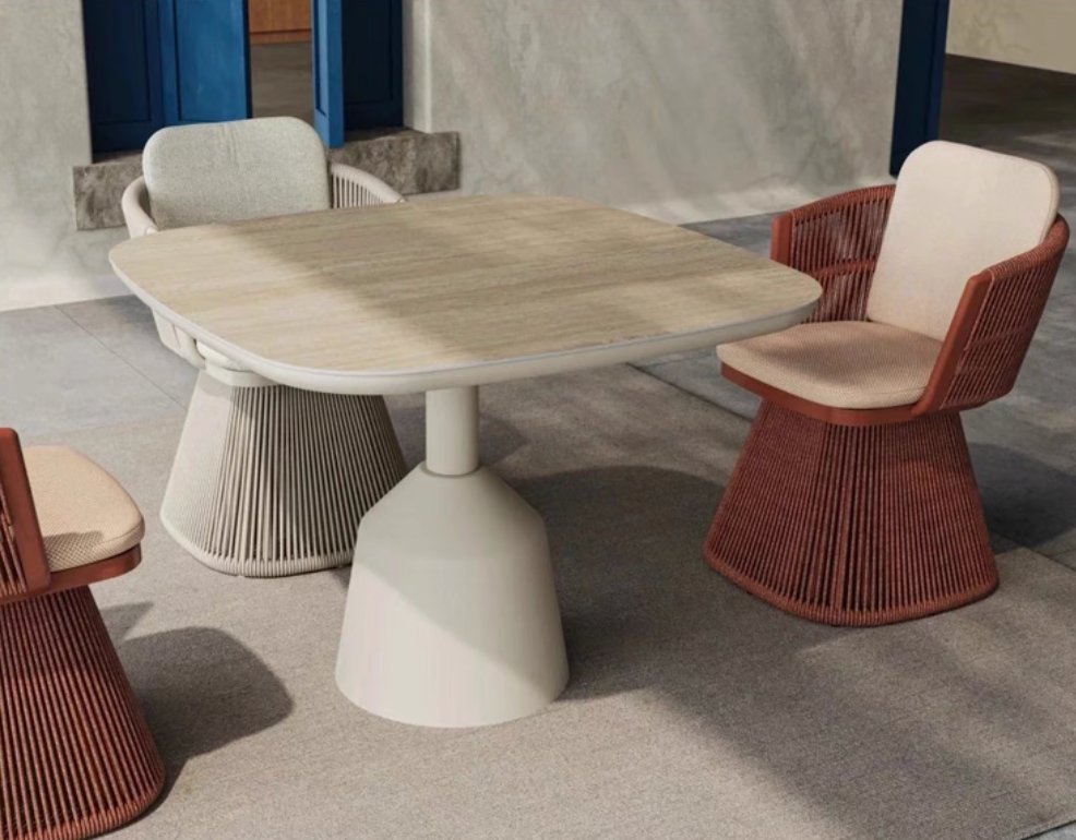 Elegant Garden or Terrace Teak Wood Table & Chairs Set