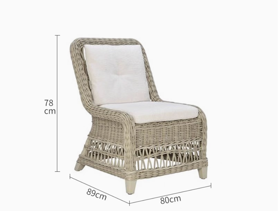 Classic Garden Rattan Chairs Armrest
