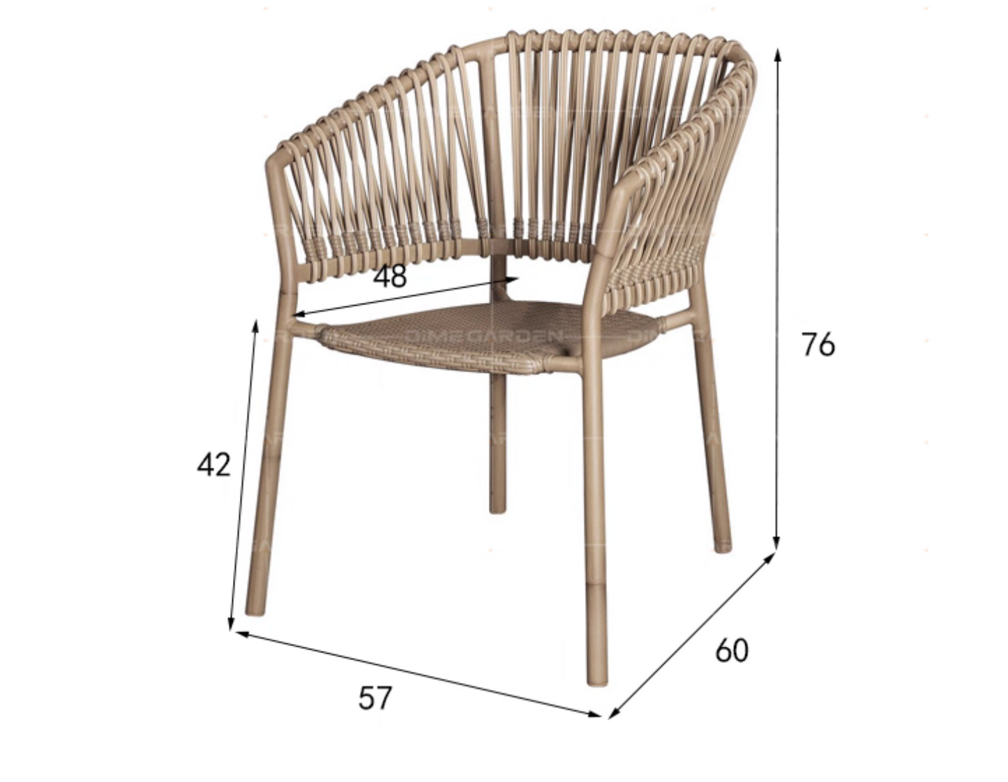 Luxury 6-Seater Garden Round Dinning Table-Teak Wood & Chairs Set