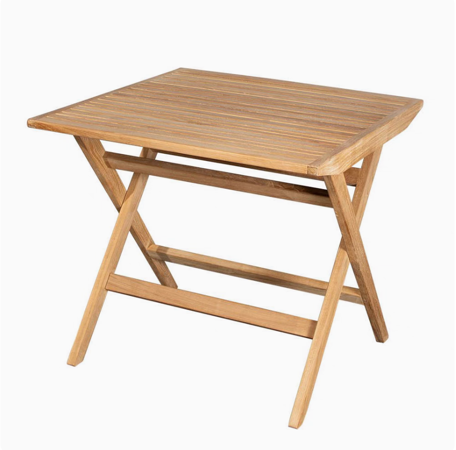 Luxury 2-Seater Garden Foldable Table-Teak Wood & Chairs Set