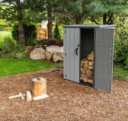 Lifetime Garden Plastic Storage Tool Shed Grey
