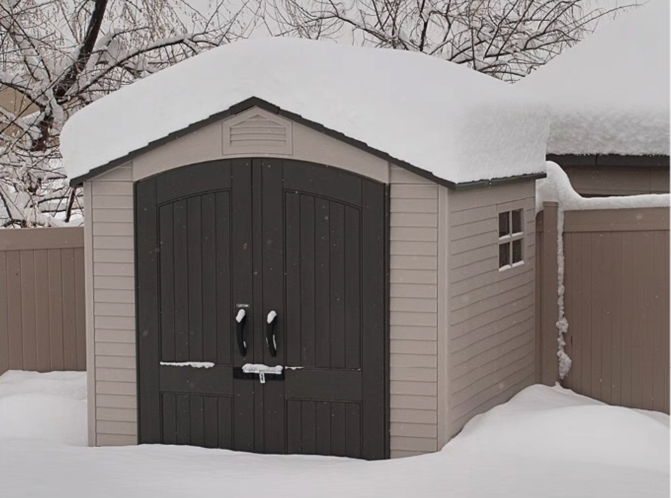 Lifetime Outdoor Storage Tool Shed with Steel-Reinforced Construction