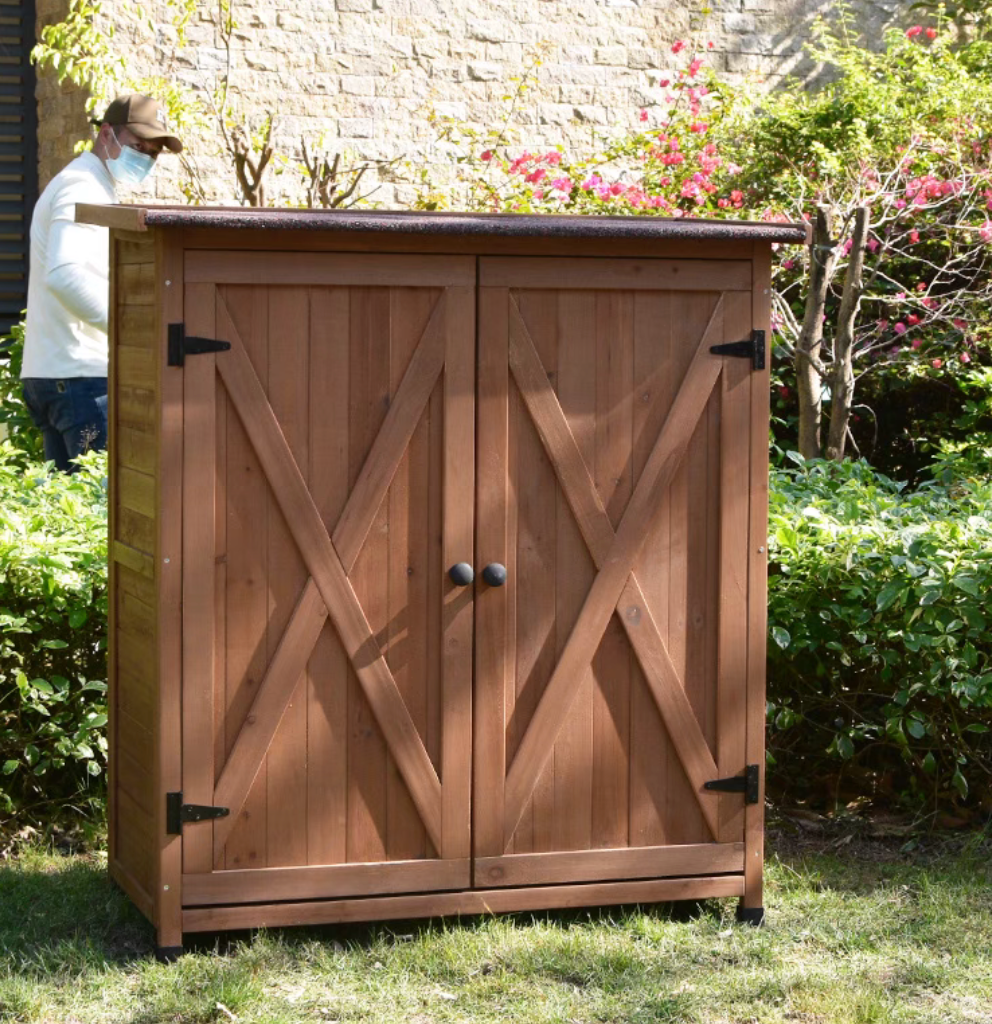 Vintage Outdoor Wooden Storage Shed