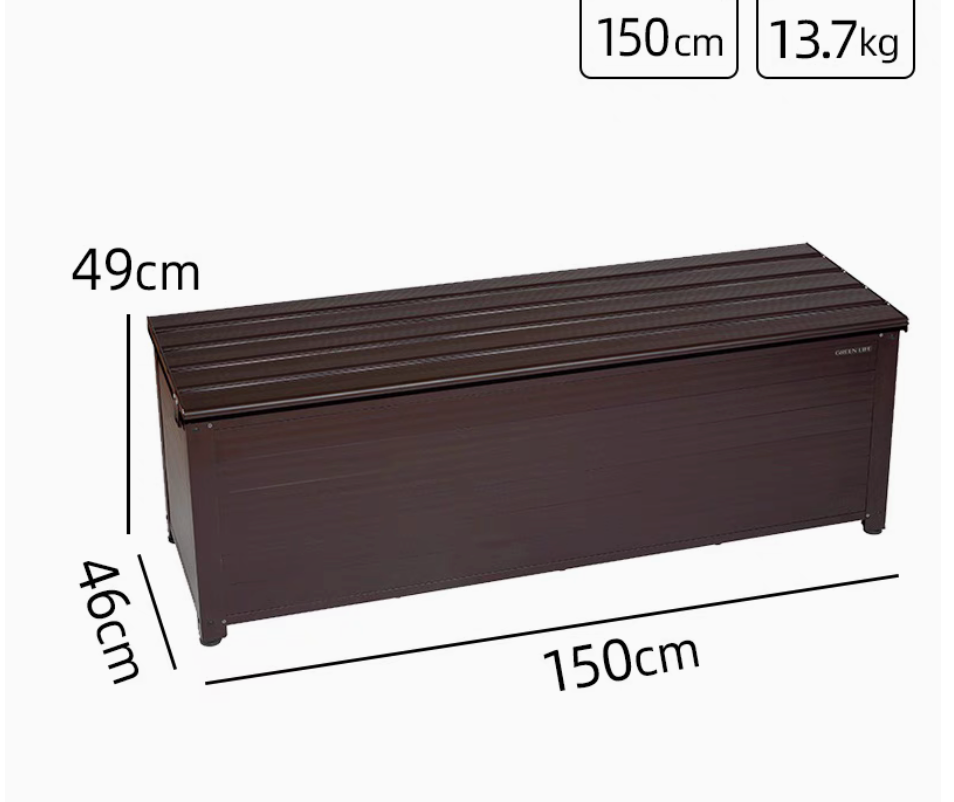 Outdoor Aluminium Alloy Storage Shed-Brown