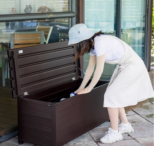 Outdoor Aluminium Alloy Storage Shed-Brown
