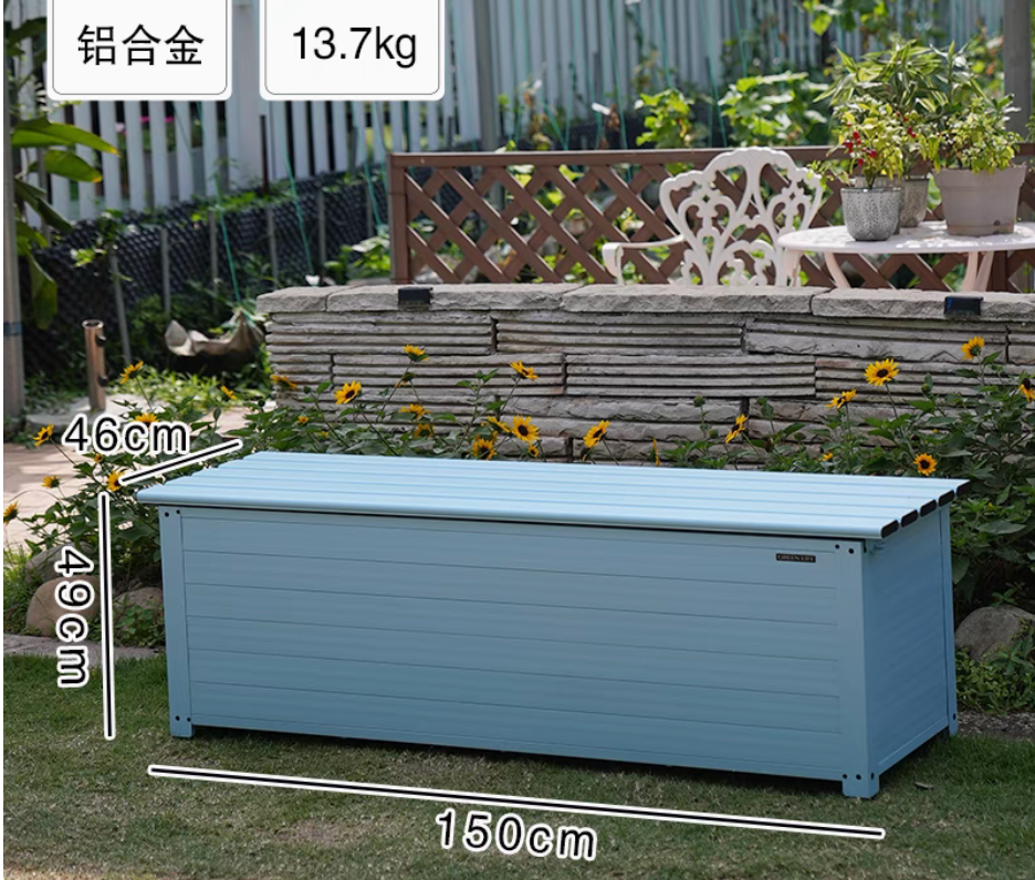 Outdoor Aluminium Alloy Storage Shed-Blue